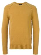 Emporio Armani Crew Neck Jumper, Men's, Size: 50, Yellow/orange, Polyamide