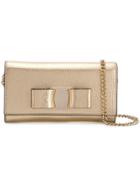 Salvatore Ferragamo Vara Bow Clutch - Gold