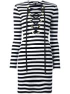 House Of Holland Striped Lace Up Dress