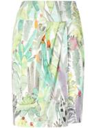 Marc Cain Floral Print Skirt - Green