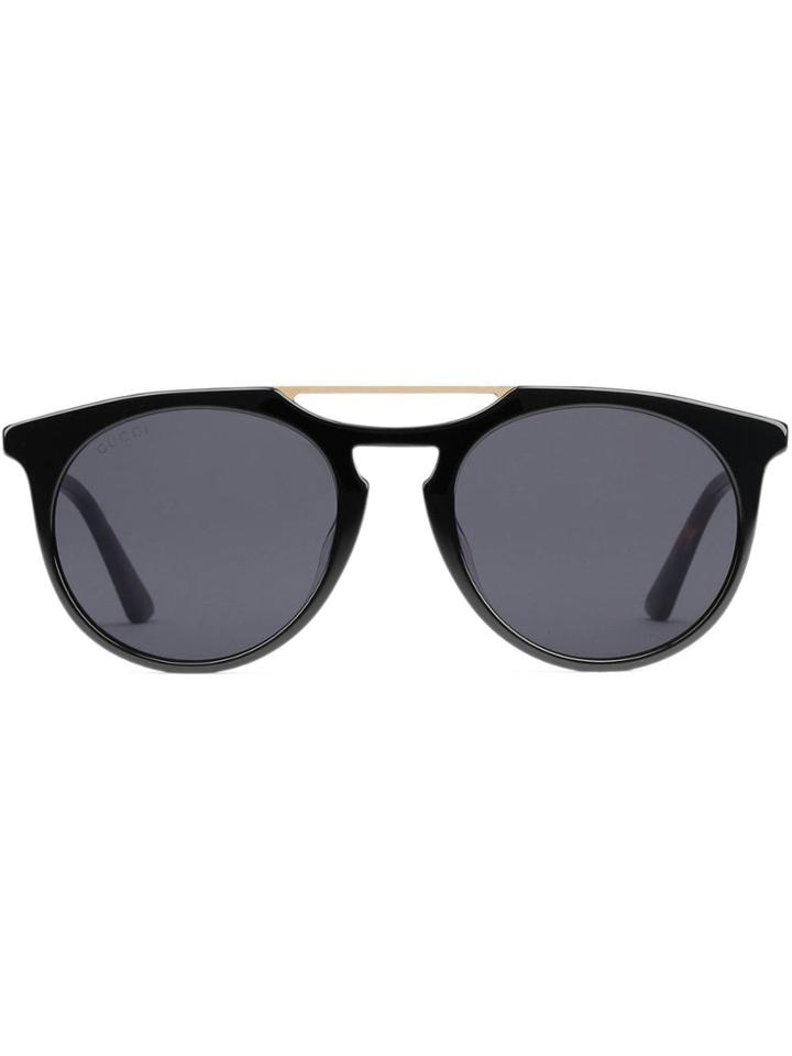 Gucci Eyewear Round-frame Acetate Sunglasses - Black