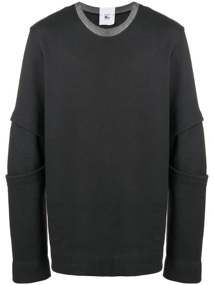 Lost & Found Rooms Panelled Sleeve Sweatshirt - Grey