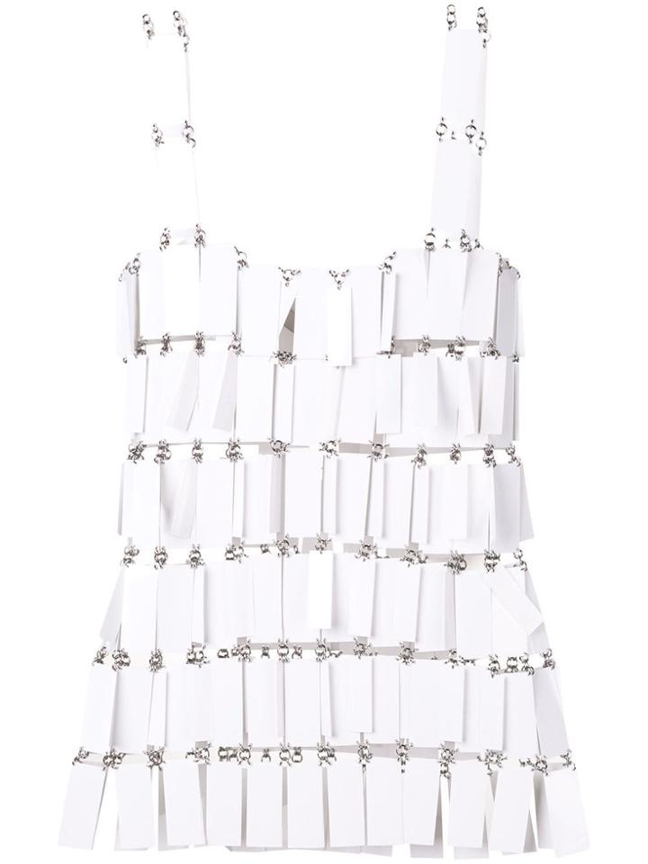 Paco Rabanne Fringed Top - White