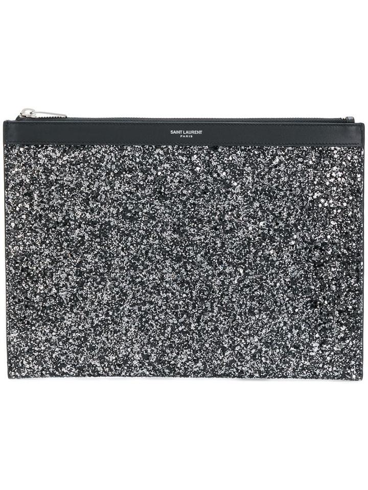 Saint Laurent Glitter Tablet Case - Black