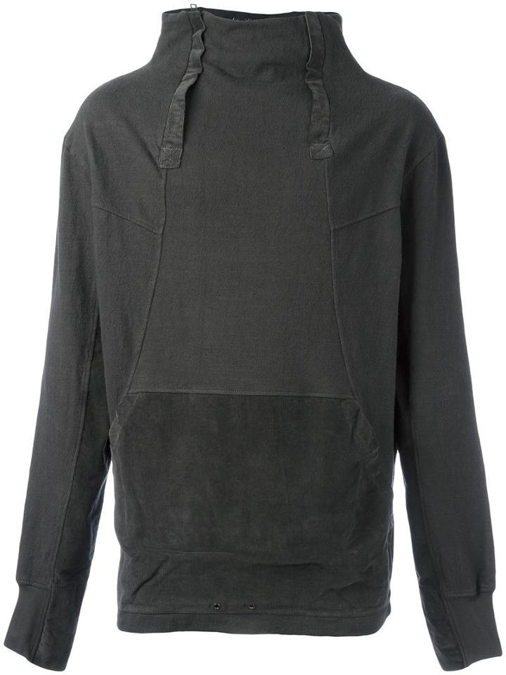 Andrea Ya'aqov Double Zip Sweatshirt, Men's, Size: Small, Grey, Cotton