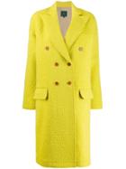 Jejia Fitted Double-breasted Coat - Yellow