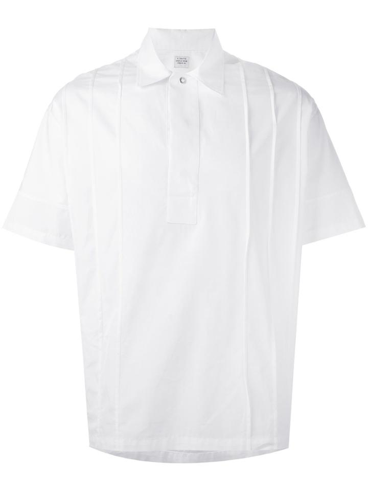 E. Tautz Pleated Shortsleeved Shirt - White