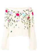 Semicouture Embroidered Jumper - Neutrals