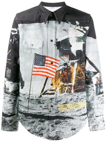 Calvin Klein Jeans Est. 1978 Moon Landing Print Shirt - Black