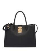 Miu Miu Miu Confidential Madras Leather Handbag - Black