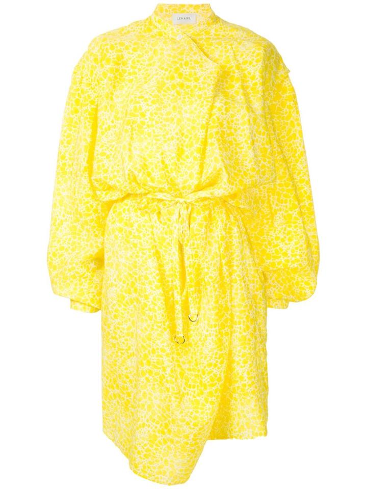 Lemaire Tie Waist Printed Dress - Yellow