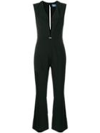 Thierry Mugler Vintage Deep V-neck Jumpsuit - Black