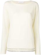 Fabiana Filippi Embellished Hem Sweater - White
