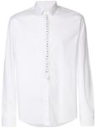 Les Hommes Stud-placket Fitted Shirt - White
