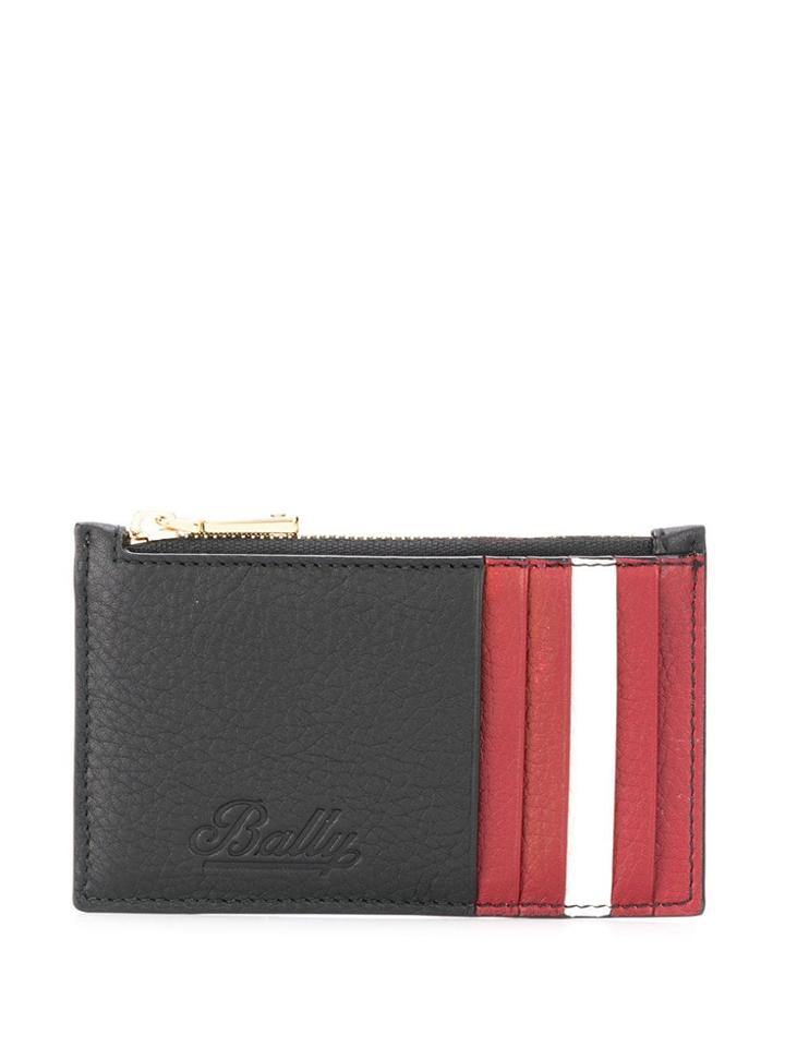 Bally Striped Detail Wallet - Black