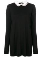 No21 Collar Knitted Sweater - Black