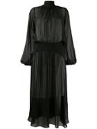 Nº21 Sheer Long Dress - Black