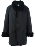 Issey Miyake Vintage Faux Fur Trim Coat