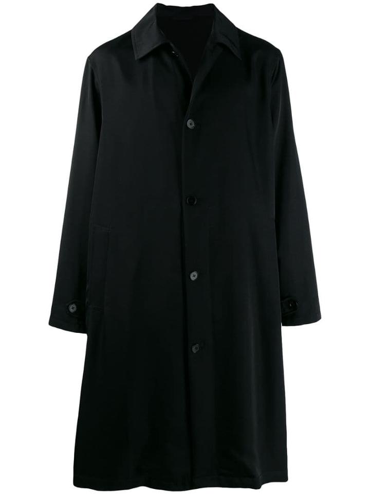 Jil Sander Logo Trench Coat - Black