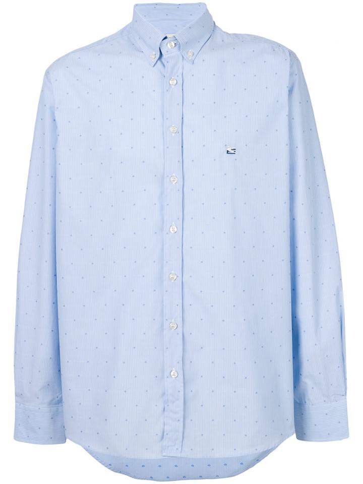 Etro Printed Button Down Shirt - Blue