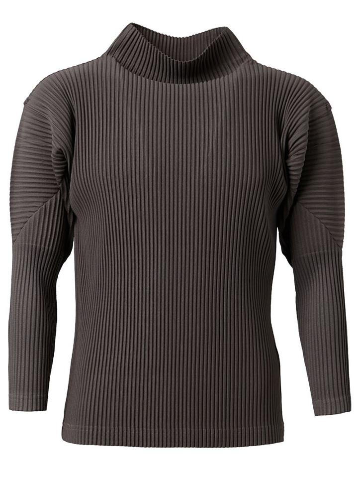 Homme Plissé Issey Miyake Funnel Neck Pleated Sweater