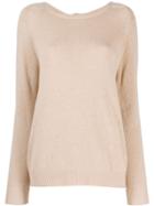L'autre Chose Round Neck Top - Neutrals