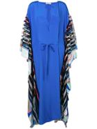 Emilio Pucci Sheer Trim Robe Dress - Blue
