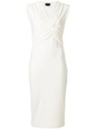 Tom Ford Knot Front Fitted Dress - White