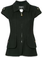 Chanel Vintage Short Sleeve Tweed Jacket - Black