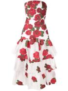 Bambah Roses Ruffle Dress - White