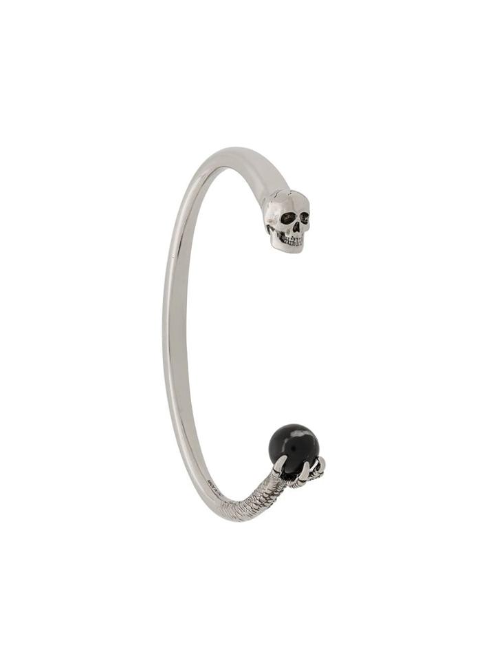 Alexander Mcqueen Cut Out Skull Bracelet - Silver