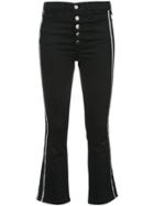 Veronica Beard Side Stripe Flared Jeans - Black