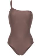 Matteau Clove One-shoulder Swimsuit - Brown