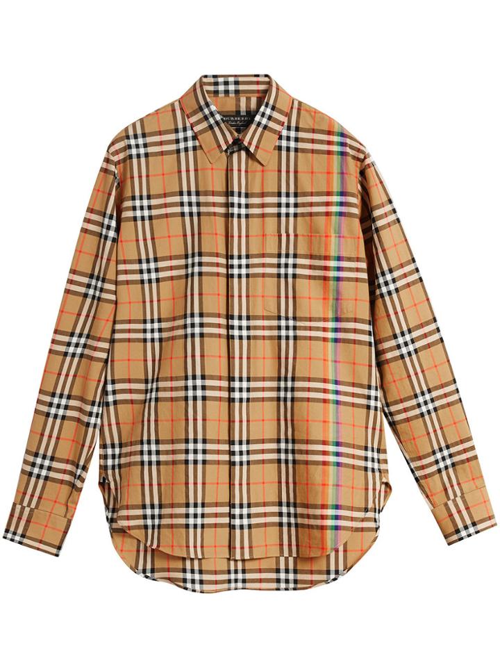 Burberry Rainbow Vintage Check Shirt - Yellow & Orange