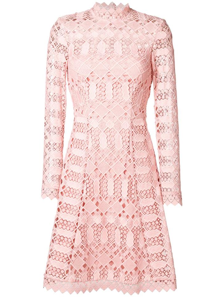 Temperley London Amelia Lace Dress - Pink & Purple
