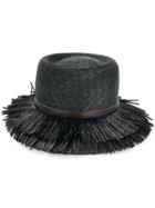 Ermanno Scervino Fringe Brim Hat - Black