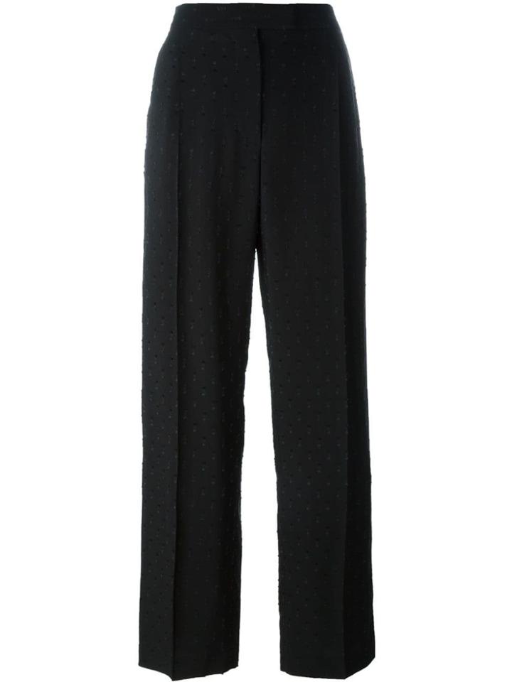 Alexander Mcqueen Fil Coupé Palazzo Pant - Black
