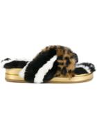Mr & Mrs Italy Crisscross Strap Slide Sandals - Multicolour