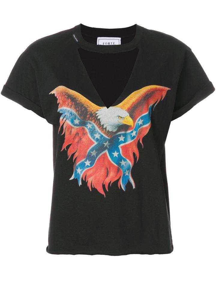 Forte Dei Marmi Couture Eagle Print T-shirt - Black