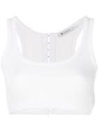 T By Alexander Wang Ribbed Crop Top - White
