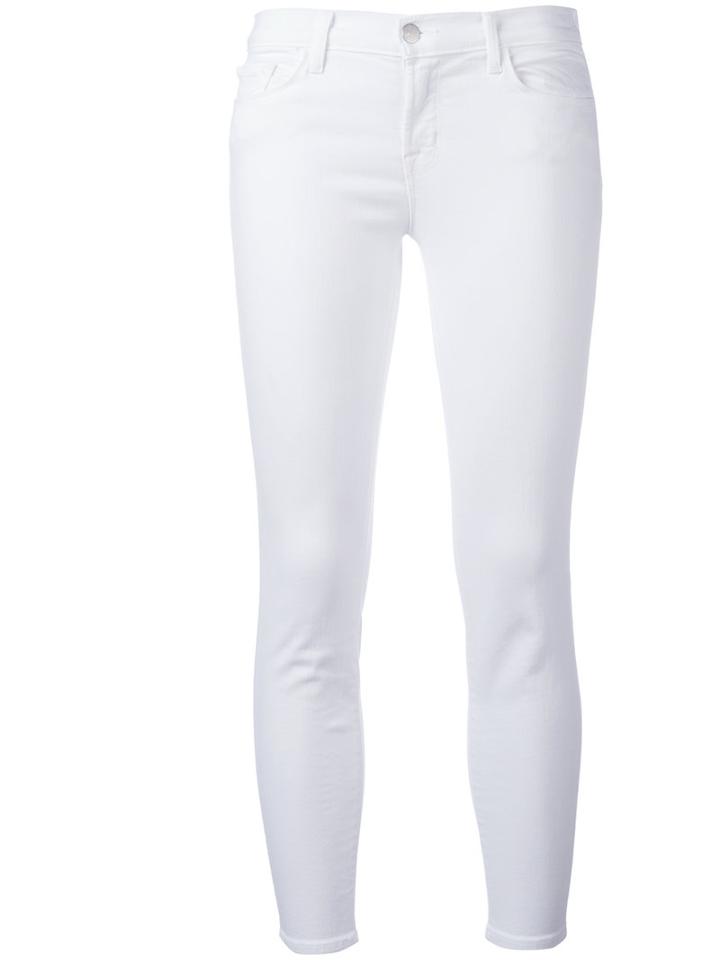 J Brand Cropped Jeans, Women's, Size: 27, White, Cotton/polyester/spandex/elastane