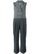 I'm Isola Marras Notch Lapel Jumpsuit, Women's, Size: 42, Black, Cotton/polyester/spandex/elastane/virgin Wool
