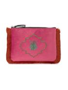 Mehry Mu - Mutopia Embroidered Pochette - Women - Metallic Fibre/velvet - One Size, Pink/purple, Metallic Fibre/velvet