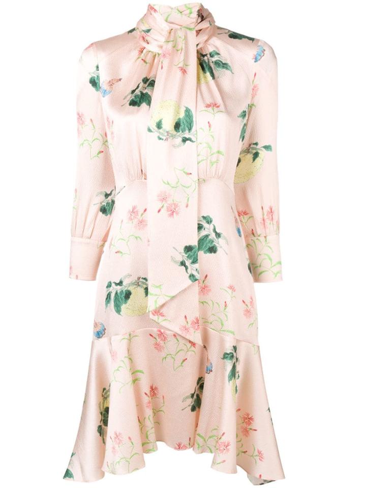 Peter Pilotto Floral Flared Shirt Dress - Pink & Purple