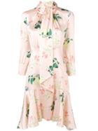 Peter Pilotto Floral Flared Shirt Dress - Pink & Purple