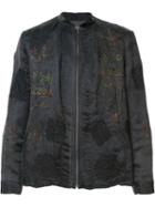 By Walid Embroidered Bomber Jacket, Men's, Size: Xl, Black, Cotton/silk