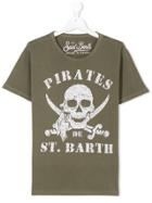 Mc2 Saint Barth Kids Teen Pirate Skull T-shirt - Green