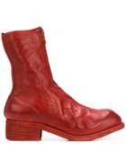 Guidi Zip Front Mid-calf Boots - Red