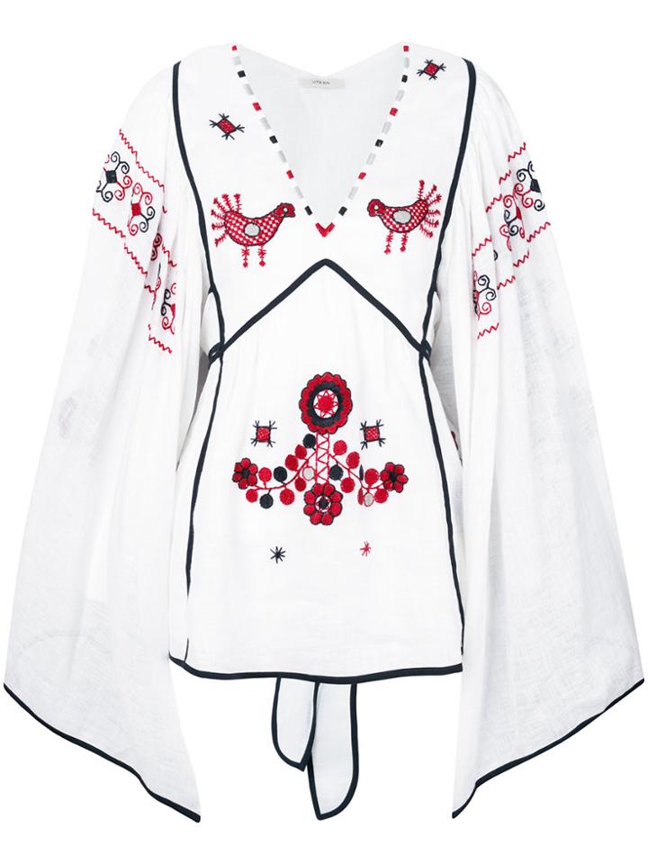 Vita Kin Embroidered Bohemian Style Blouse - White