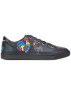 Dolce & Gabbana London Rooster Print Sneakers - Blue